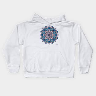 Tropical Tranquility Rainbow Blue Mandala Kids Hoodie